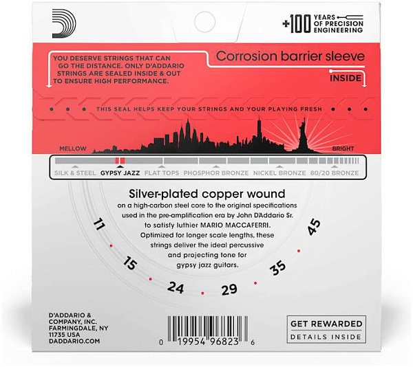 D'ADDARIO EJ84 M - Струны для акустической гитары типа Selmer