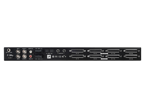 Аудиоинтерфейс Antelope Audio [Orion 32+ | Gen 4] 24 бит 192 кГц, AFC: 64-бит, 32 входа, 32 выхода, динамический диапазон до 130 дБ, 128 каналов оптического MADI, 8 каналов ADAT и 2 канала S/PDIF, Вход word clock, 2х word clock, вход 10M, Thunderbolt 3