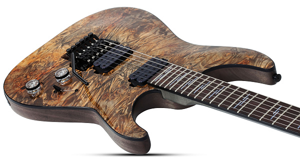 Электрогитара SCHECTER [OMEN ELITE-6 FR CHAR]  6-струнная, корпус: красное дерево, топ: кап, гриф: клен, накладка: палисандр, 24 лада, FloydRose цвет: Charcoal (CHAR)