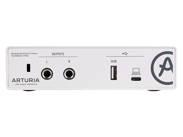 Аудиоинтерфейс USB [800111] Arturia [MiniFuse 1 White] 24бит/192кГц, комбинированный разъем XLR и 6.3 мм для записи инструментов и вокала с фантомным питанием 48 В, выходы на монитор (L/R Jack), выход для наушников