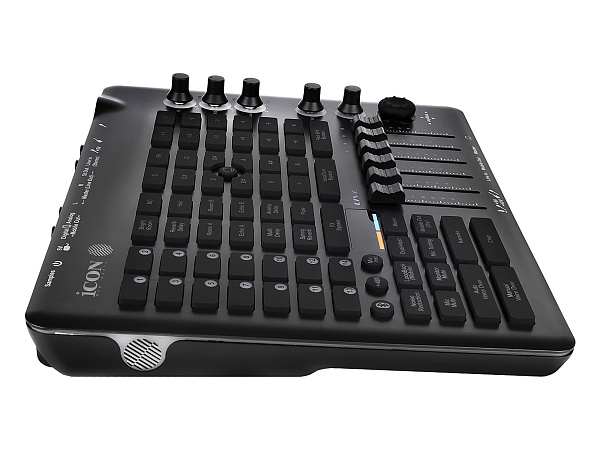 Аудиоинтерфейс USB [110312A2011] Icon [Live Console] для стримов, DSP обработка, фейдеров: 6, энкодеров: 5, дисплеи: 4, XLR микр. вход, 1/4" TRS, 1/4" TS, 1/8" Stereo mini Jack/ 2x1/4" TRS, 1/8" Stereo mini Jack, 2x1/8" Stereo mini Jack, USB-C