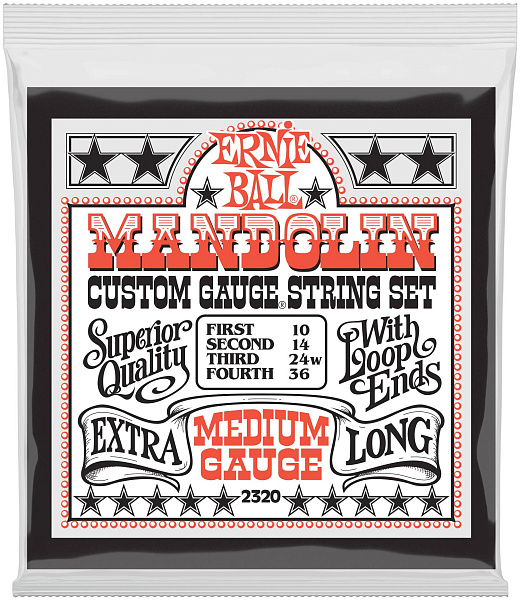 ERNIE BALL 2320 Stainless Steel Medium 10-36 - Струны для мандолины