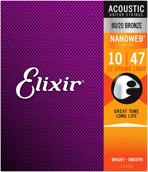 ELIXIR 11152 - Струны для акустической 12-струнной гитары