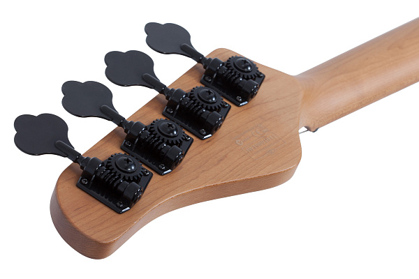 Бас-гитара SCHECTER [P-4 EXOTIC FVSB] 4-х струнная, корпус: болотный ясень, топ: зебравуд, гриф: запеченый клен, 21 лад, звукосниматель: EMG Metal Works P, цвет: Faded Vintage Sunburst (FVSB)