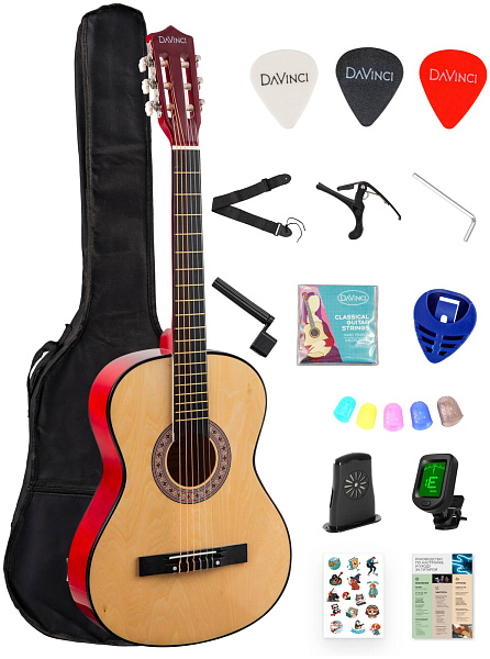 DAVINCI DC-50A 14 NA PACK - Гитара классическая в наборе