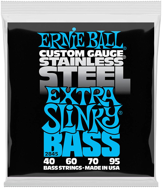 ERNIE BALL 2845 Stainless Steel Slinky Extra 40-95 - Струны для бас-гитары