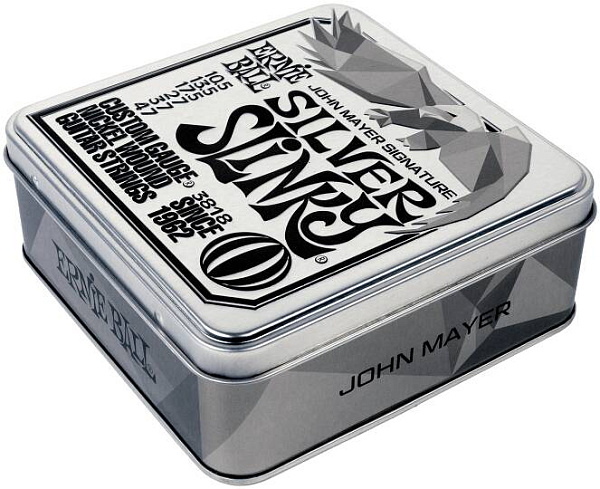 ERNIE BALL 3818 John Mayer Silver Slinky Nickel Wound 10.5-47 (pack 3) - Струны для электрогитары