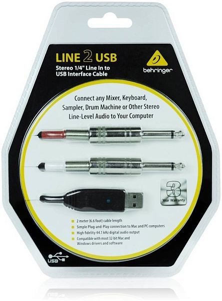 BEHRINGER LINE2USB - Инструментальный кабель