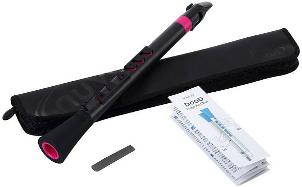 NUVO Dood (Black/Pink) блок-флейта DooD, строй С (до), материал - АБС-пластик,...