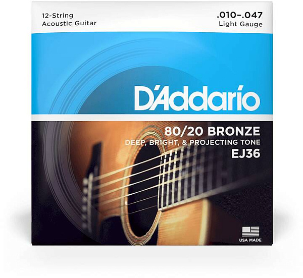D'ADDARIO EJ36 - Струны для акустической 12-струнной гитары