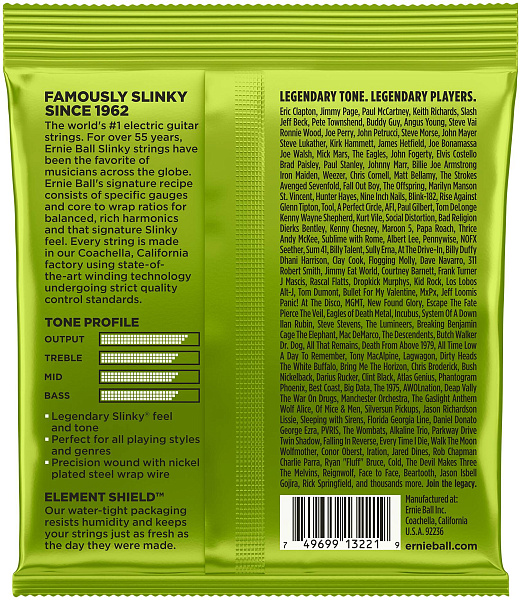 ERNIE BALL 3221 Nickel Wound Slinky Regular 3 Pack 10-46 - Струны для электрогитары