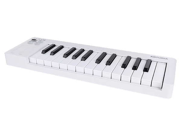 MIDI клавиатура [231511] Arturia [MicroLab 3 White] 25 клавиш, чувствительных к скорости нажатия, сенсорные полосы pitch и modulation, режим игры аккордами, разъем для подключения педали, type-c, ПО: Analog Lab Intro, Ableton Live Lite. Цвет - белый.
