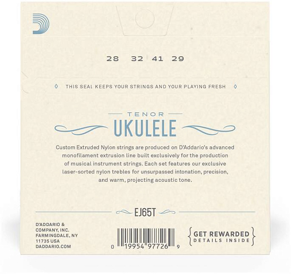 D'ADDARIO EJ65 T - Струны для укулеле тенор