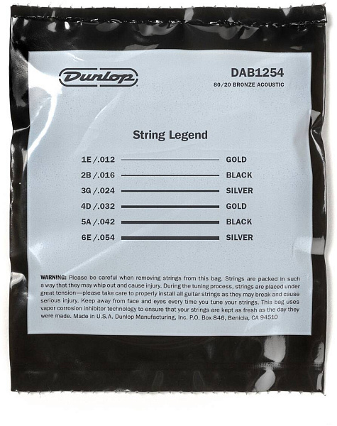 DUNLOP AG-BRS 12/52-6/SET DAB1254 - Струны