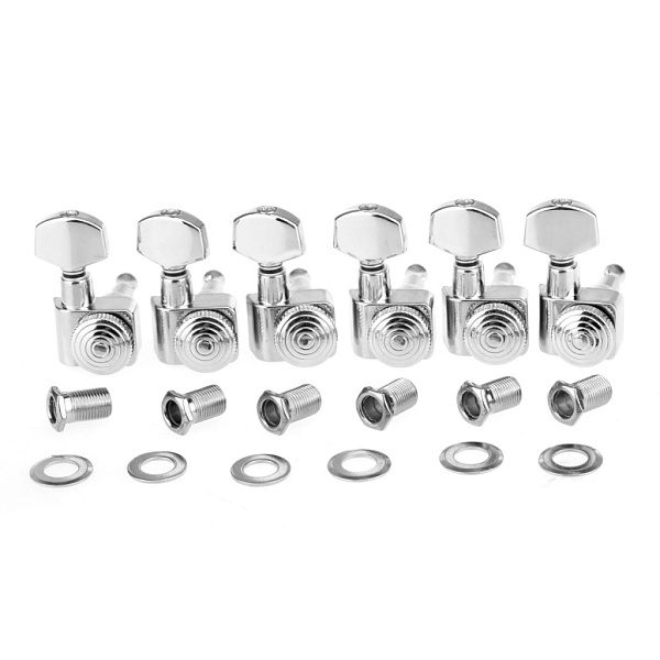 MX1720CR-6 Колки для гитары, 6л, локовые, хром, 6шт, Musiclily