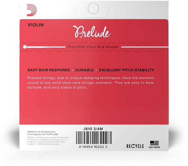 D'ADDARIO J814 3/4 M - Струна одиночная для скрипки