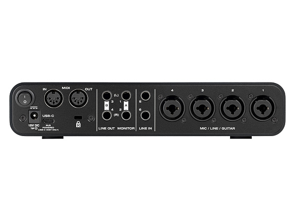 Аудиоинтерфейс USB [3160/3161] Motu [M6] АЦП/ЦАП: 24 бит/192 кГц, ЦАП ESS Sabre32 Ultra, дин. диапазон: 120 дБ, THD+N: -110 дБ, 4xCombo XLR/TRS, 2x1/4" TRS Jack входа / 4x1/4" TRS Jack выхода, 2x1/4" TRS Jack выхода для наушников, MIDI, USB-C
