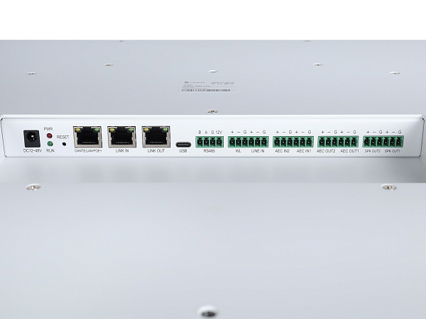 Микрофонный массив Intrend [ITMIC-ARC129] потолочный, 129 капсюлей, подключение Dante/USB, Line IN/OUT, Sound reinforcement (17 зон), Noise reduction, Feedback suppression, AEC, WebUI, RS485, питание POE/12-48V, размер 60х60 см