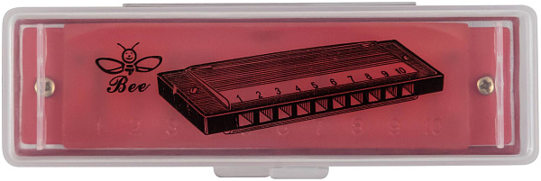 BEE DF10A-3 RED - Губная гармоника диатоническая