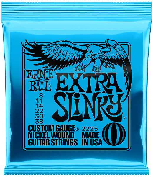 ERNIE BALL 2225 Nickel Wound Slinky Extra 8-38 - Струны для электрогитары
