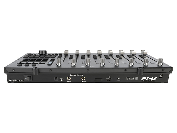MIDI контроллер [110205A2022] Icon [P1-M] USB MIDI DAW контроллер, 8 моторизованных фейдеров, программируемый 4-дюймовый сенсорный дисплей, LED-индикаторы, колесо Jog оптического энкодера, 8 энкодеров, функциональные кнопки с подсветкой