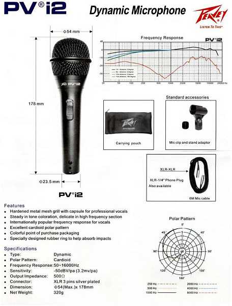 PEAVEY PV MSP2 XLR - Микрофонный комплект