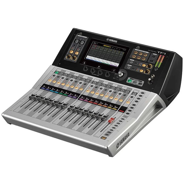 Микшер Yamaha [TF1] цифровой, 16 аналоговых XLR/TRS MIC/LINE + 2 аналоговых RCA стерео линейных входа, 16 аналоговых XLR выходов, 17 моторизированных фейдеров (16 канальных + 1 мастер), 40 входных микшируемых каналов (40 моно + 2 стерео + 2 возврата), US