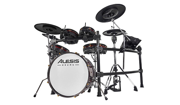 Электронная ударная установка [STRATAPRIMEKIT] Alesis [STRATA PRIME KIT] Барабаны: 14” малый, 8"/10"/12"/14” томы, 20” кик; арелки: Две 16” краш-тарелки, 18” райд, 14” хэт; Модуль: 10.1-дюймовый сенсорный экран, движок BFD (2 места)