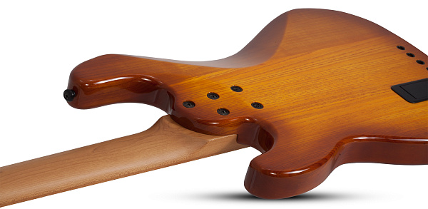 Бас-гитара SCHECTER [P-4 EXOTIC FVSB] 4-х струнная, корпус: болотный ясень, топ: зебравуд, гриф: запеченый клен, 21 лад, звукосниматель: EMG Metal Works P, цвет: Faded Vintage Sunburst (FVSB)