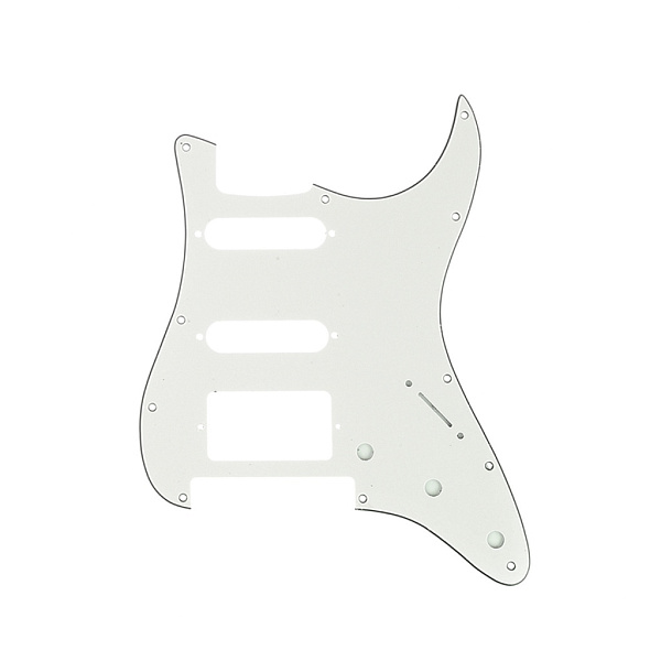 MX1380AW Пикгард для гитары Fender Stratocaster HSS, 3 слоя, белая, Musiclily
