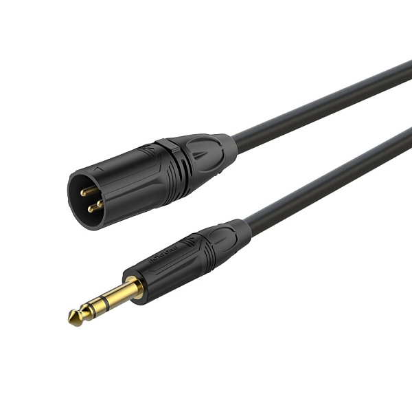 ROXTONE GMXJ260/5 Кабель микрофонный, MC010 6,5мм, 3P Male XLR 6.3mm JACK stereo, 5м