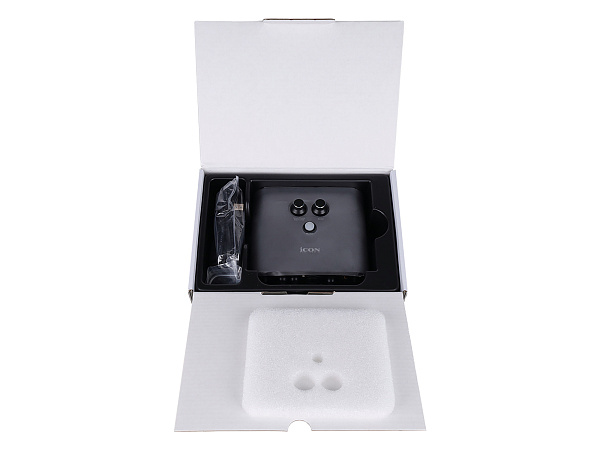 Аудиоинтерфейс USB [110313A2003] Icon [Duo22 Dyna B] АЦП/ЦАП: 24 бит/192 кГц, 127 дБ, входы/выходы: Combo XLR/TRS, 1/4" TS/ 2х1/4" TRS, 1/8" mini Jack стерео, 1/4" TRS стерео выход на наушники, USB-C, +48 В, цвет черный