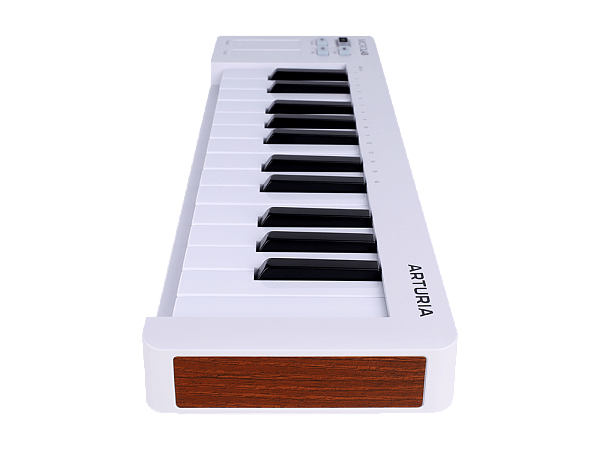 MIDI клавиатура [231511] Arturia [MicroLab 3 White] 25 клавиш, чувствительных к скорости нажатия, сенсорные полосы pitch и modulation, режим игры аккордами, разъем для подключения педали, type-c, ПО: Analog Lab Intro, Ableton Live Lite. Цвет - белый.