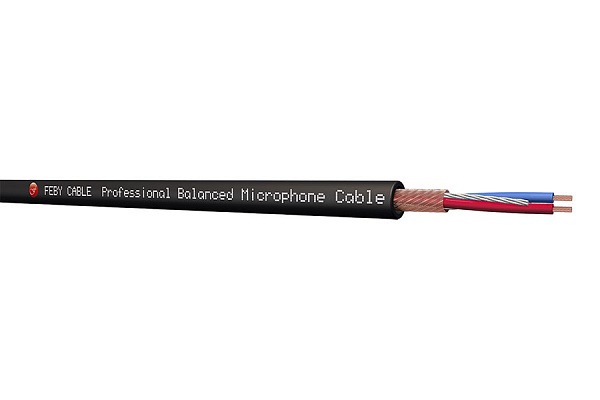 FC250BK-100 Кабель микрофонный балансный, черный, 100м, Feby Cable