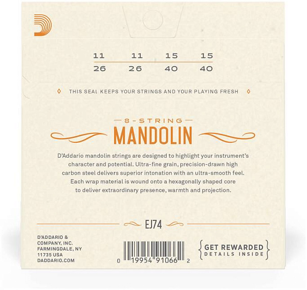 D'ADDARIO EJ74 - Струны для мандолины