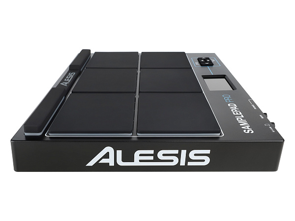 Барабанный  MIDI контроллер [SAMPLEPADPROXEU] Alesis [SamplePad PRO] 8 прорезиненных пэдов с подсветкой, входы для педалей Hi-Hat и Kick, ЖК дисплей с подсветкой, MIDI-выход и вход, стереовыход 2 ? TRS, AUX-вход, выход на наушники, SD, USB