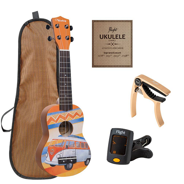 VESTON UKULELE KUS 25 BUS dPACK 1 - Укулеле (набор) сопрано