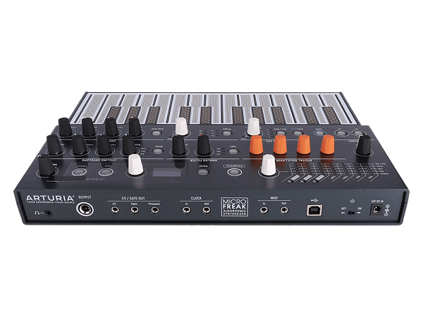 Синтезатор [570101] Arturia [MicroFreak] цифровой аппаратный, 25 клавиш с поддержкой полифонического касания, цифровым осциллятором и аналоговым фильтром Oberheim SEM, CV/Gate/Mod выходы, Cloc IN/OUT, MIDI IN/OUT, выход TRS, выход для наушников, USB