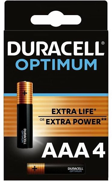 DURACELL LR03-4BL Optimum уп 4 шт - Батарейка тип AAA