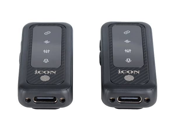 Радиосистема микрофонная Icon [AirMic 3] 2 передатчика со всенаправленными микрофонами, приемник с USB-C разъемом, кейс для зарядки, АЦП/ЦАП 24 бит/48 кГц, рабочая частота 2,4 ГГц, дальность 40 м, время непрерывной работы 8,5 часов, 24 часа с кейсом