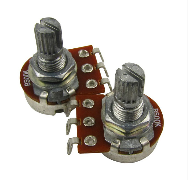M281-2 Потенциометр громкости B500K (лин), 2шт, Musiclily