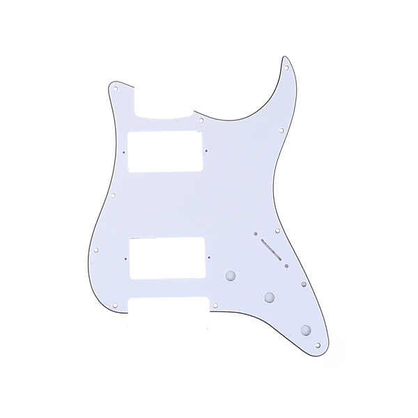 MX1379WH Пикгард для электрогитары Fender Stratocaster HH, 3 слоя, белая, Musiclily