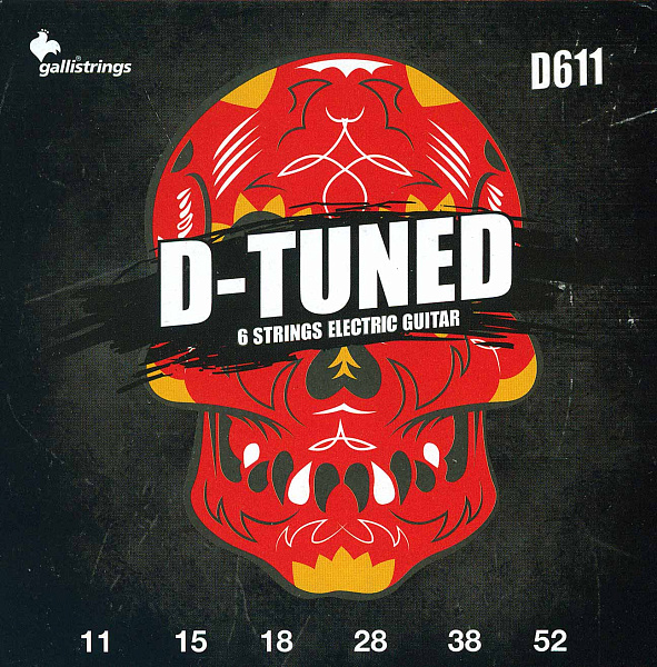 Комплект струн GALLI STRINGS [D611] для 6-струнной электрогитары