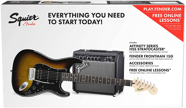 FENDER SQUIER Squier Affinity Series™ Stratocaster® HSS Pack, Laurel Fingerboard,...