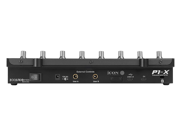 MIDI контроллер [110205A2023] Icon [P1-X] USB MIDI DAW контроллер, модуль расширения для P1-M до 16, 32 и 64 каналов, ARM-чип Cortex-M7 500 МГц, 8 сенсорных фейдеров, 8 двухфункциональных энкодеров, LED-индикаторы, кнопки с подсветкой для управления кана