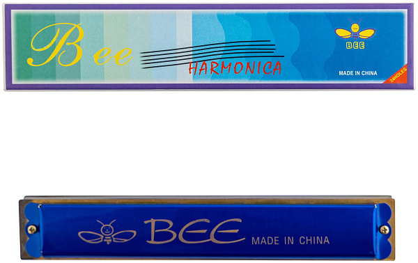 BEE DF24-1 BLUE - Губная гармоника тремоло