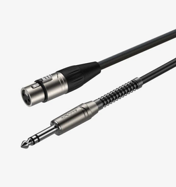 ROXTONE SMXJ220/5 - Кабель микрофонный, MC002 (D: 6мм), XLR (3PF) - 6.3mm JACK (S), 5м