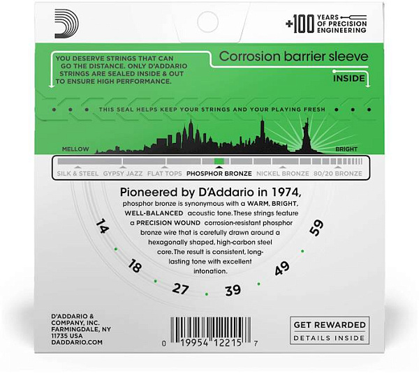 D'ADDARIO EJ18 - Струны для акустической гитары