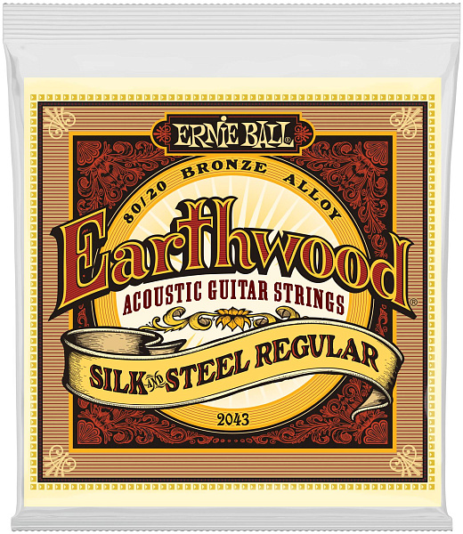 ERNIE BALL 2043 Earthwood Silk & Steel Regular 13-56 - Струны для акустической гитары