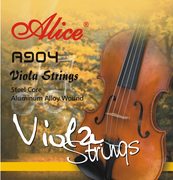 A904 Комплект струн для альта, сталь/сплав алюминия, Alice